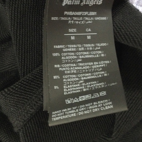 Palm Angels Black Long Sleeve Crop Top Size M (Flawed) - Picture 10 of 10